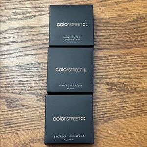 Color Street Highlighter, Blush, Bronzer Set